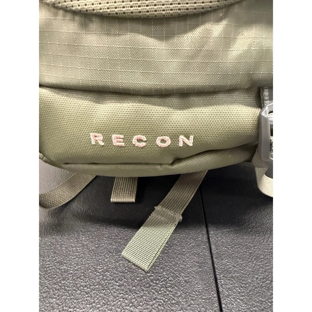 The North Face Recon Backpack Olive Green Pink FlexVent Laptop Bag
